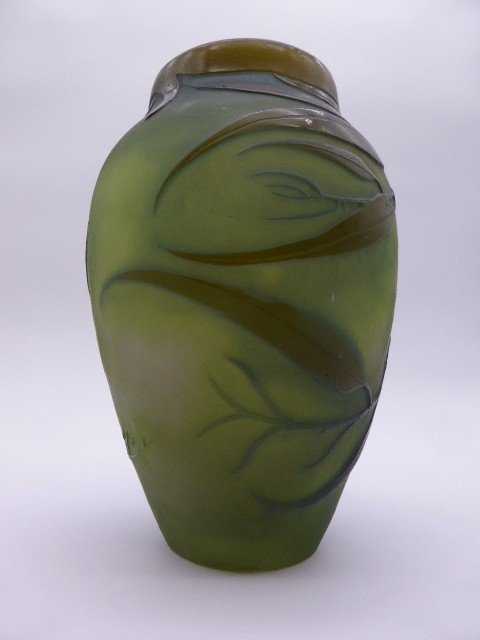 Gallé Vase Eucalyptus Decor Height 20.5cm-photo-2