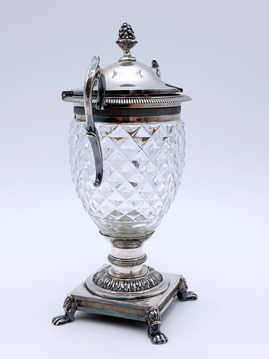 Crystal And Sterling Silver Jam Jar Old Man Hallmark-photo-2