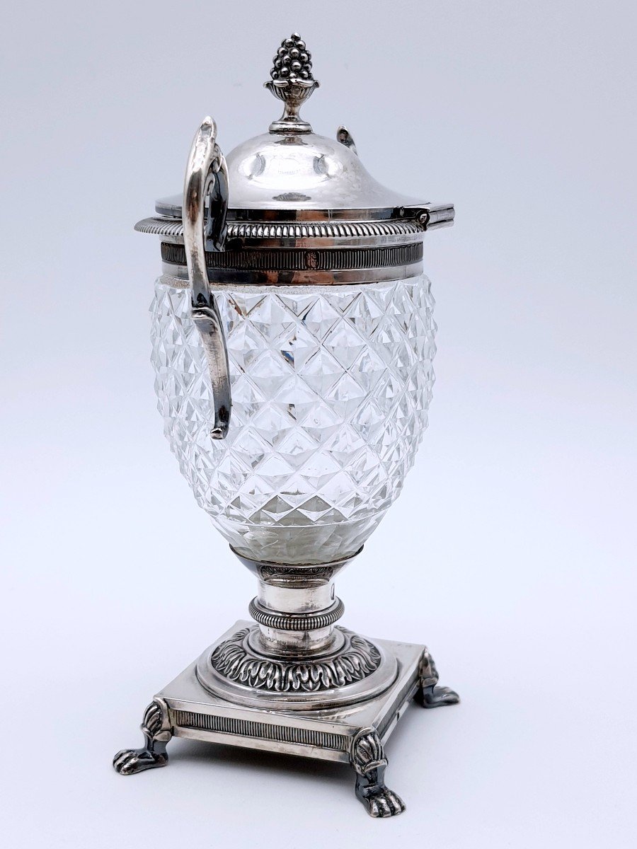 Crystal And Sterling Silver Jam Jar Old Man Hallmark-photo-4