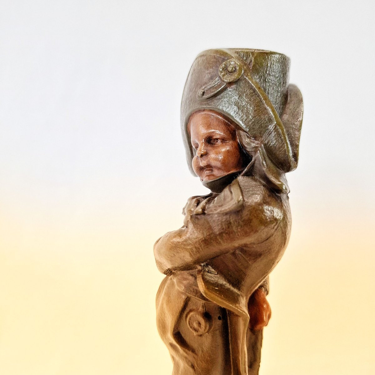 Pair Of Torches Children In Empire Costumes, émile Guillemin, Daumier, Humorous, Zinc.-photo-3