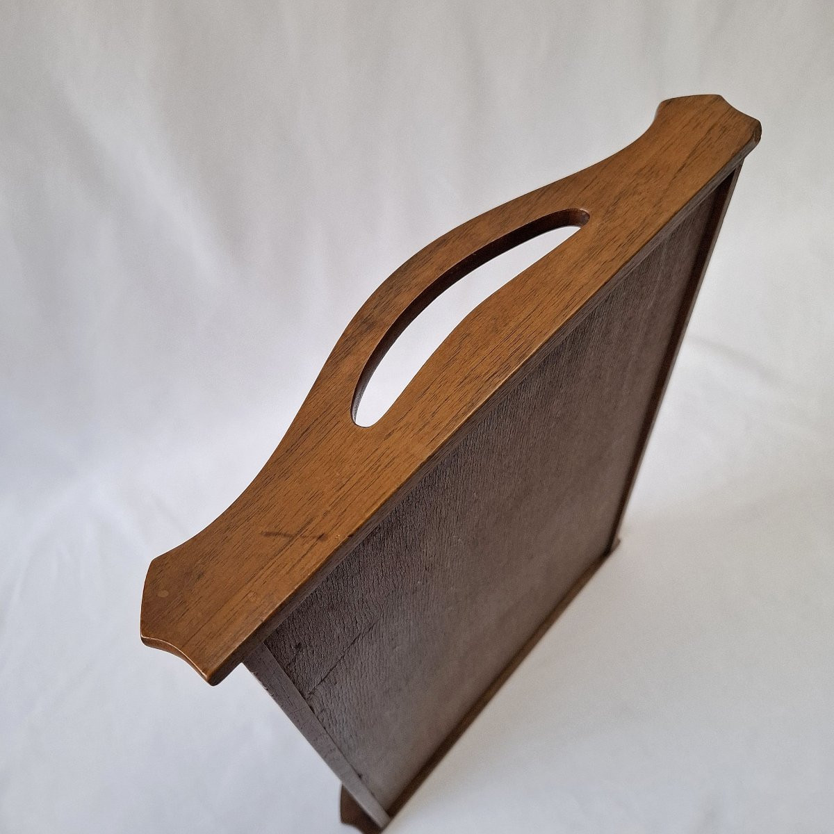 Art Nouveau Marquetry Tray – Chestnut Wood Decoration – In The Style Of Gallé Or Majorelle-photo-1