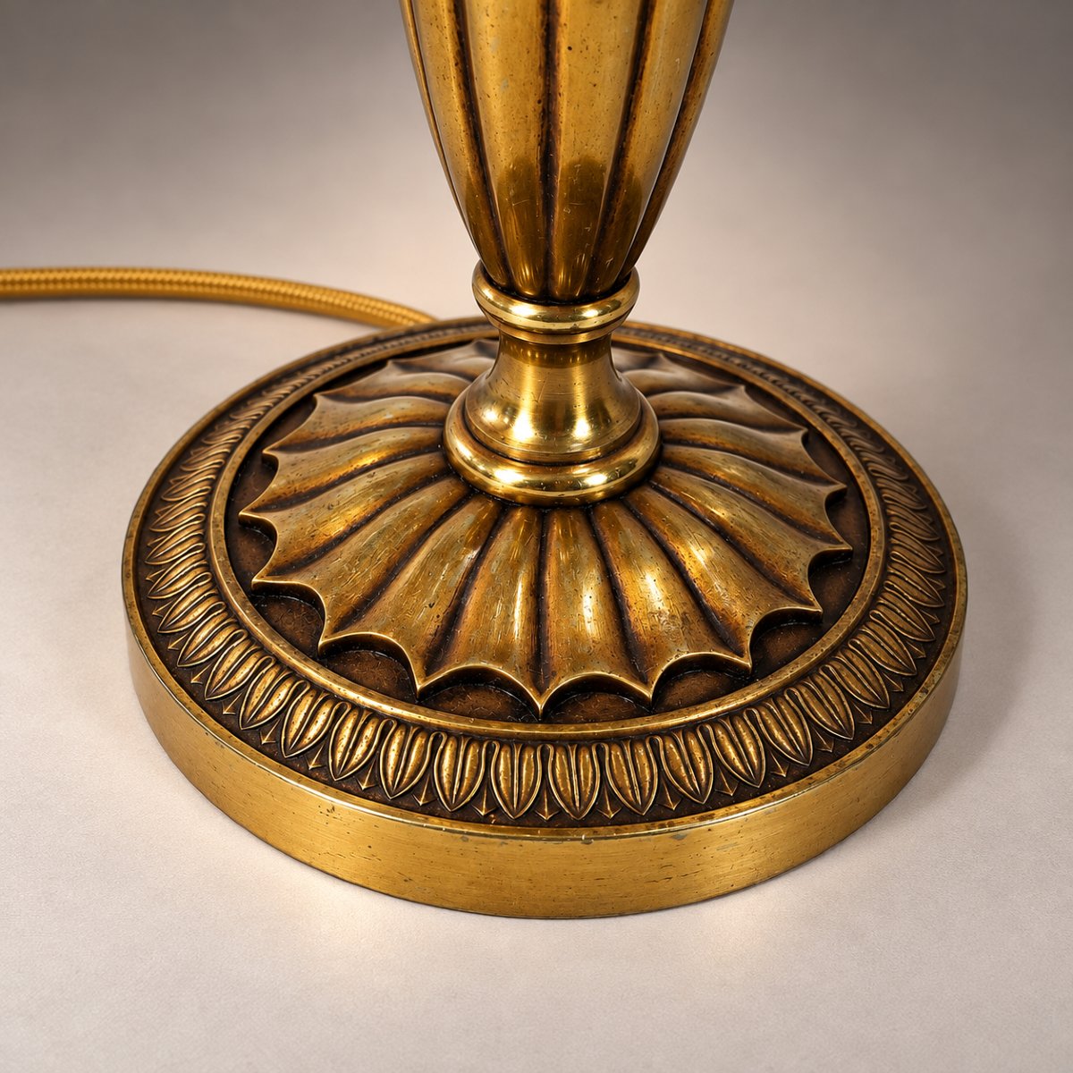 Pair Of Patinated Bronze Bedside Lamps—empire Style Reinterpreted In The Art Deco Style, Circa 1940–1950-photo-2