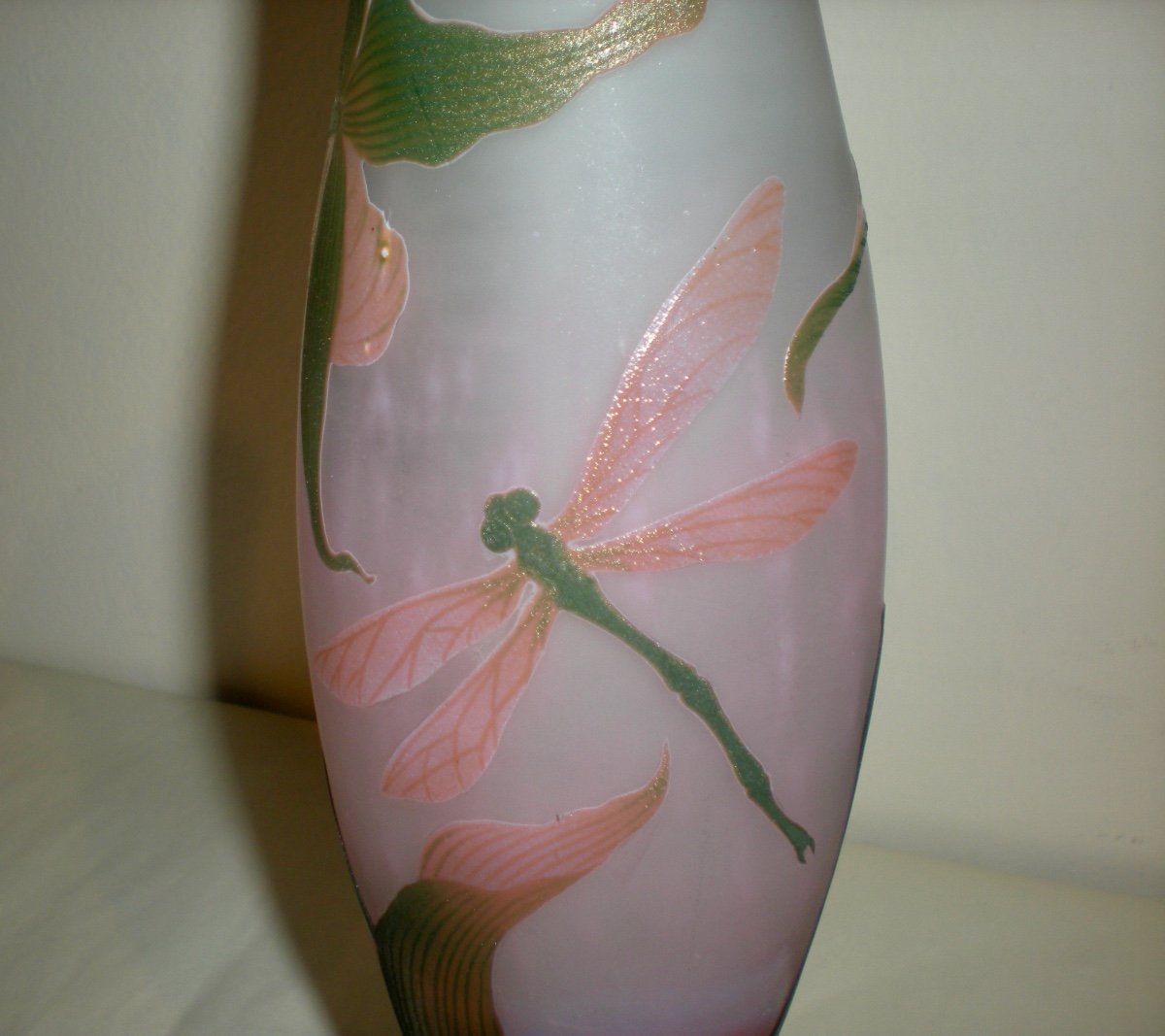 Dragonfly - Art Nouveau Vase Daum Nancy-photo-4