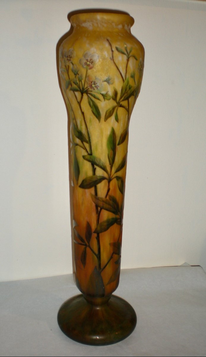 Fleur De Pêcher - Vase Daum Nancy Art Nouveau-photo-2