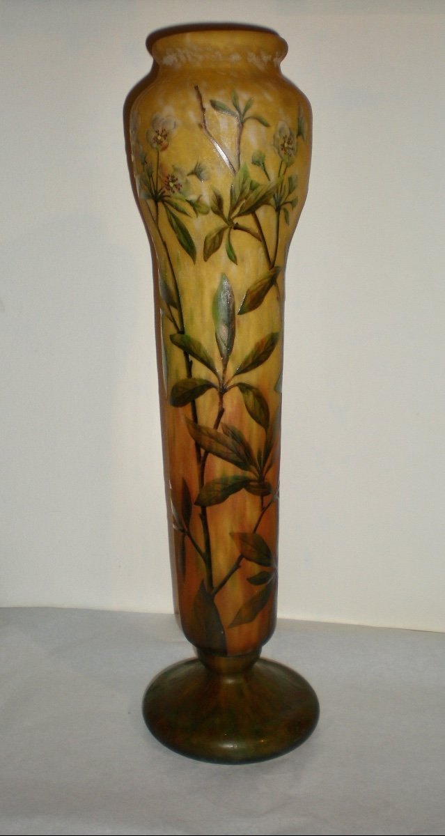 Fleur De Pêcher - Vase Daum Nancy Art Nouveau-photo-3