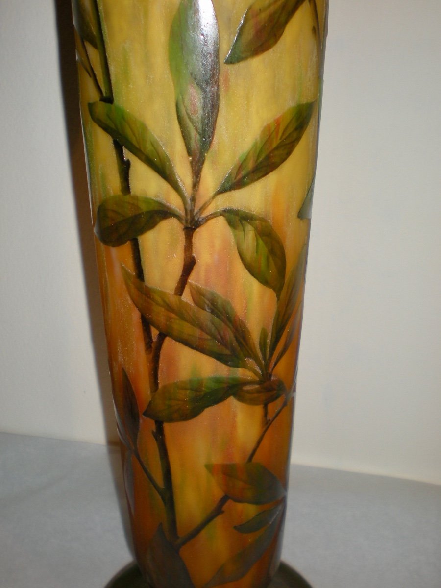 Fleur De Pêcher - Vase Daum Nancy Art Nouveau-photo-1