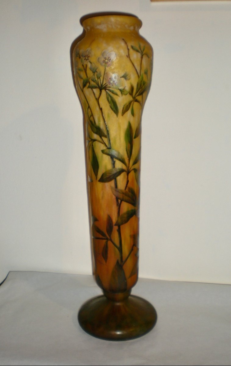 Fleur De Pêcher - Vase Daum Nancy Art Nouveau-photo-2