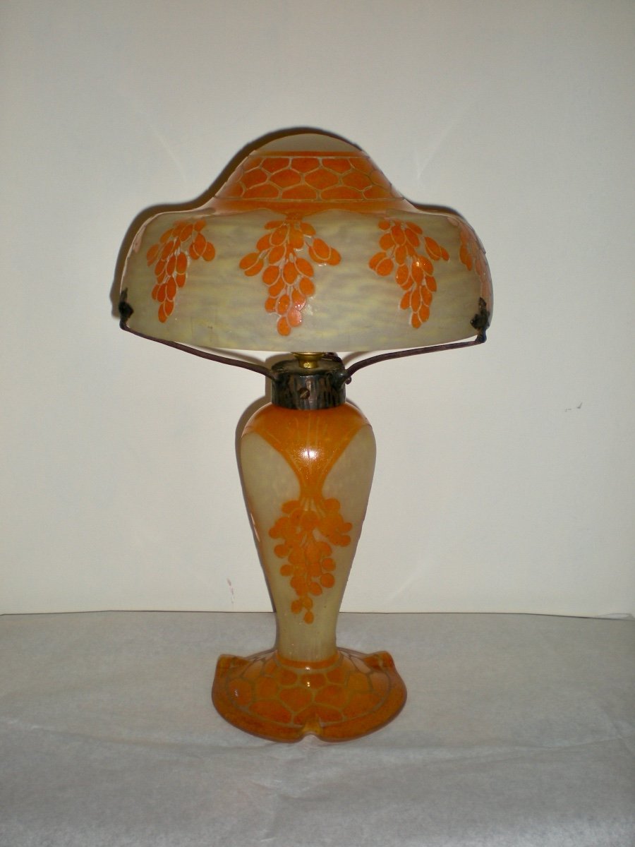 Dattiers- Art Dèco Lamp Le Verre Français-photo-2
