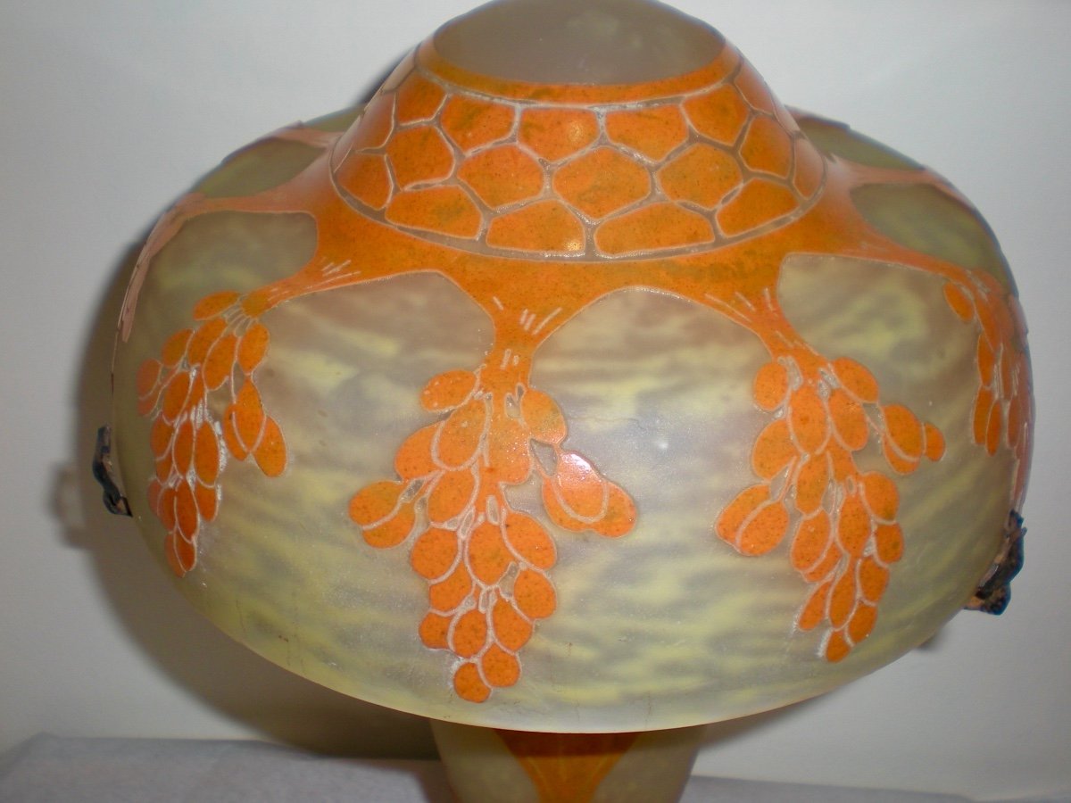 Dattiers- Art Dèco Lamp Le Verre Français-photo-3