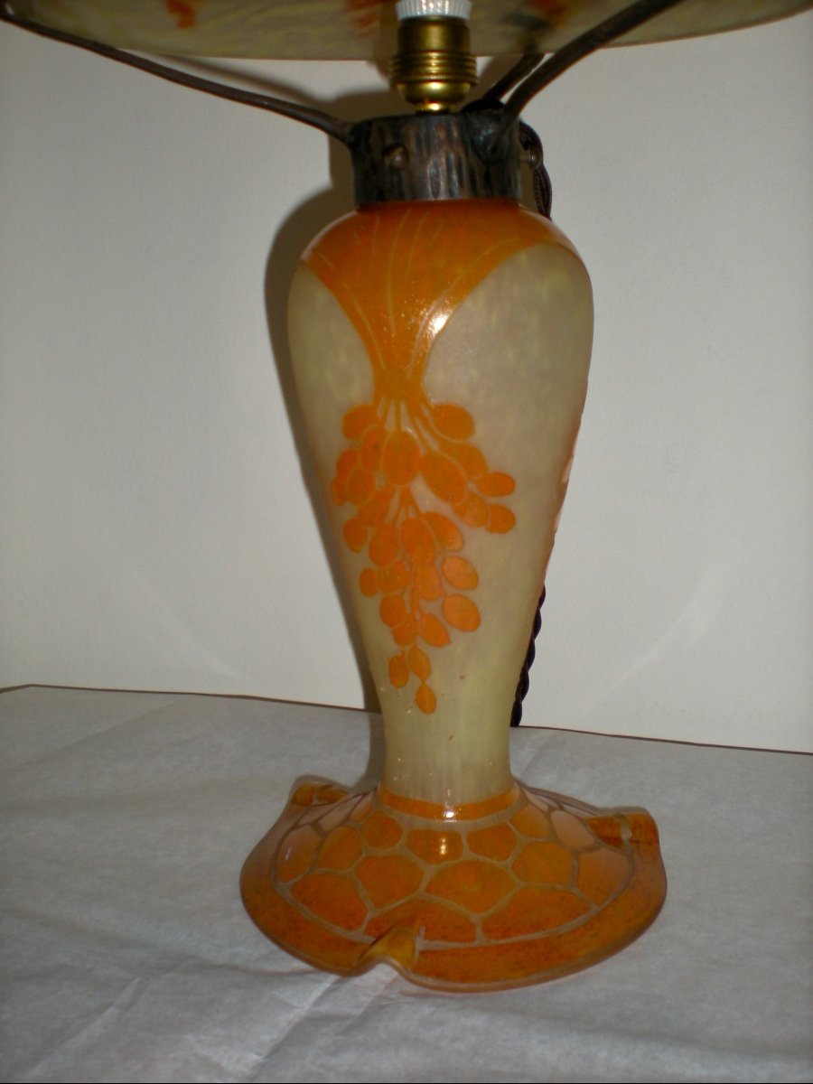 Dattiers- Art Dèco Lamp Le Verre Français-photo-4