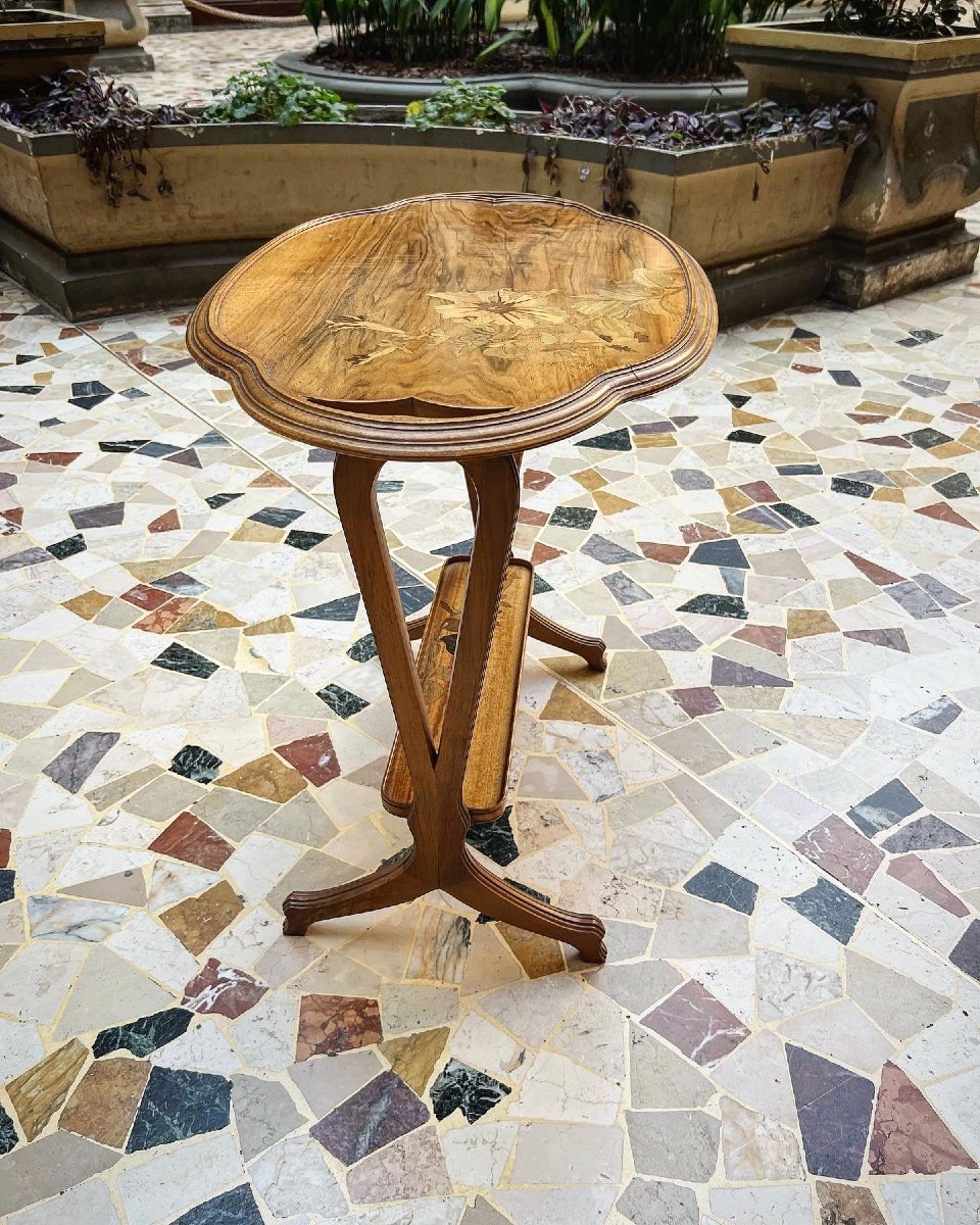 Hibiscus- Art Nouveau Gallè Table -photo-4