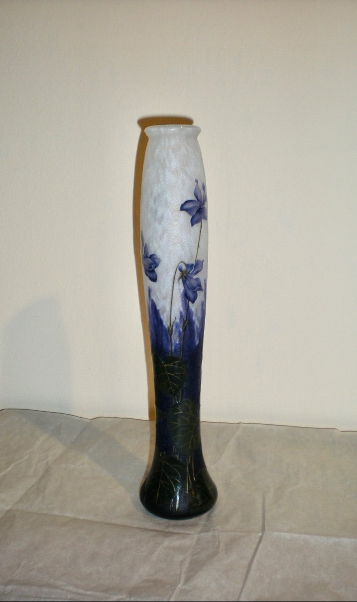 Violettes-solifleur Art Nouveau Daum Nancy
