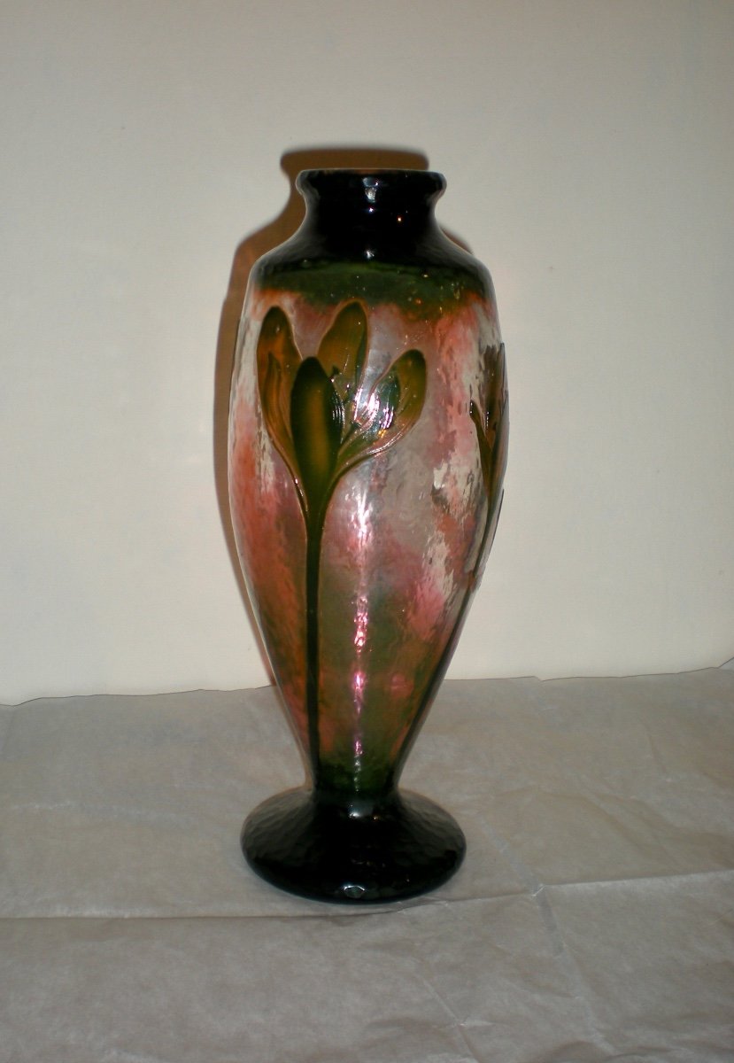 Crocus-vase Art Nouveau Daum Nancy-photo-3