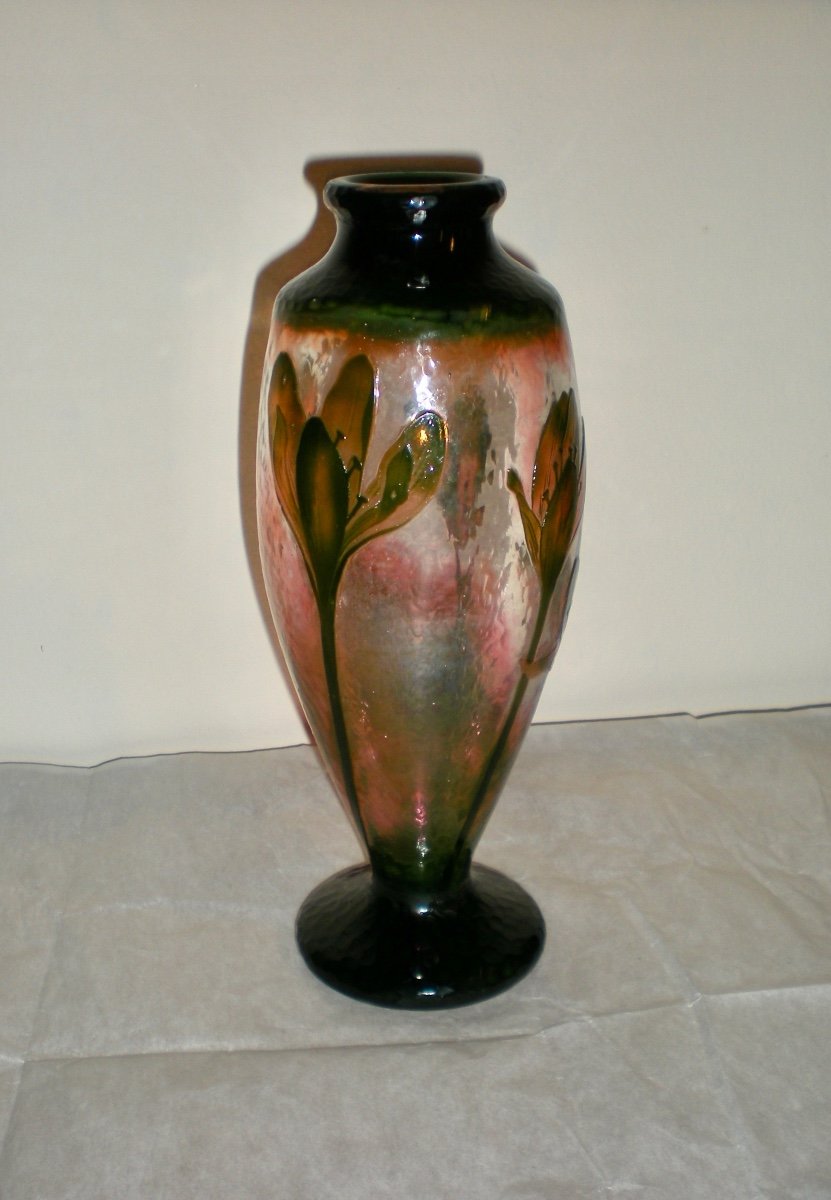 Crocus-vase Art Nouveau Daum Nancy-photo-2
