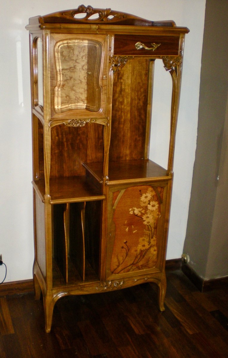 Daisies- Art Nouveau Gauthier Music Cabinet-photo-4