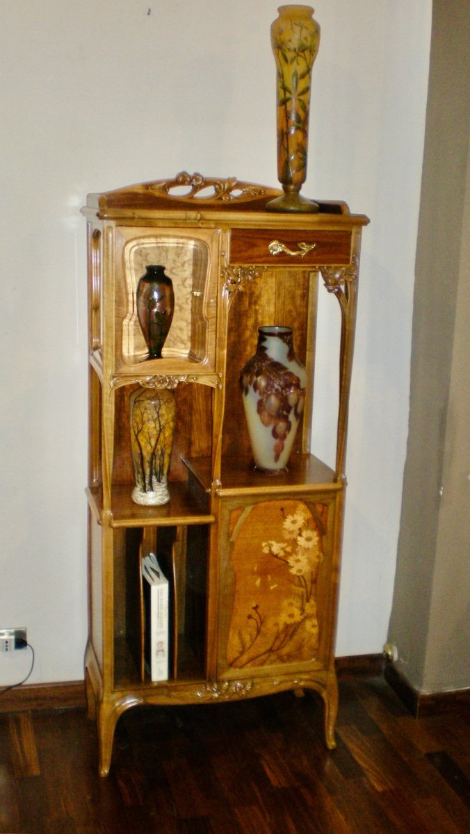 Daisies- Art Nouveau Gauthier Music Cabinet