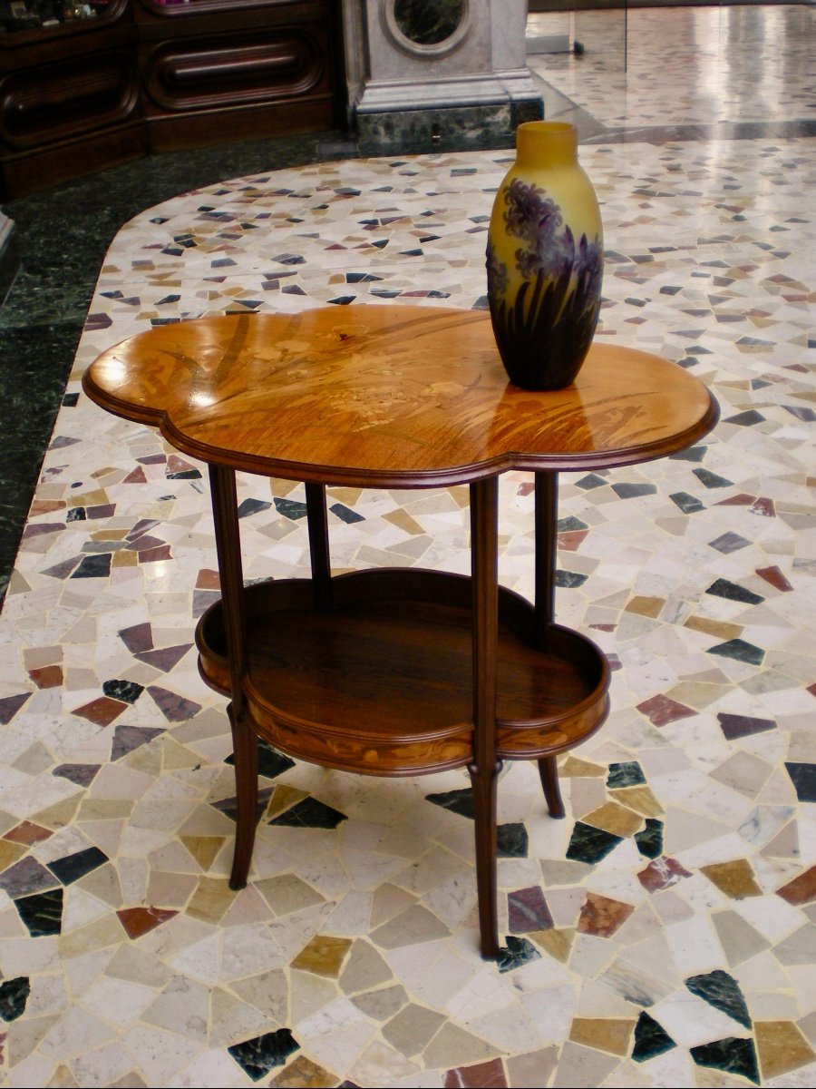 Iris-table Galle Art Nouveau-photo-2