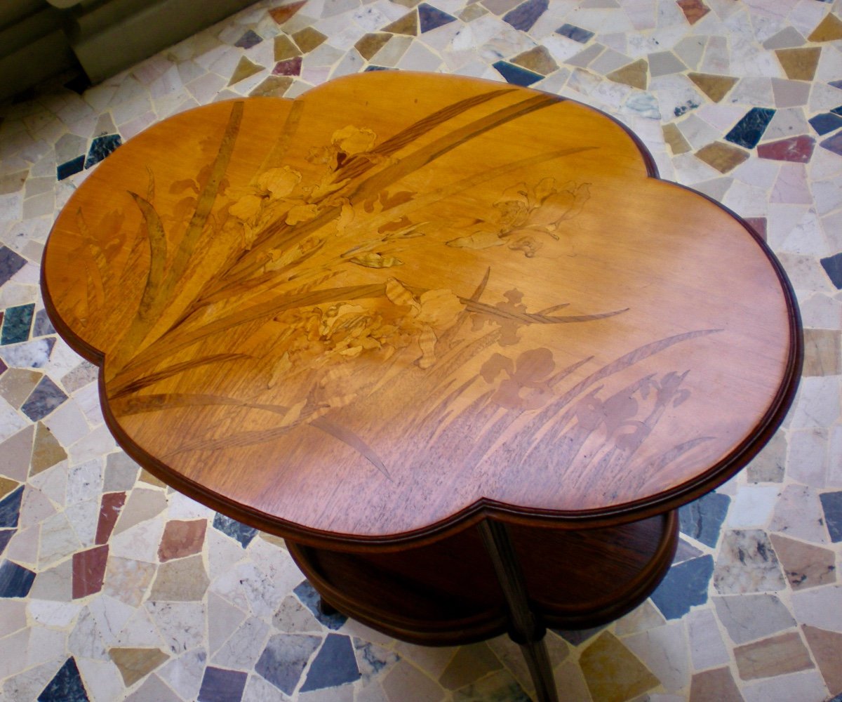 Iris-table Galle Art Nouveau-photo-4