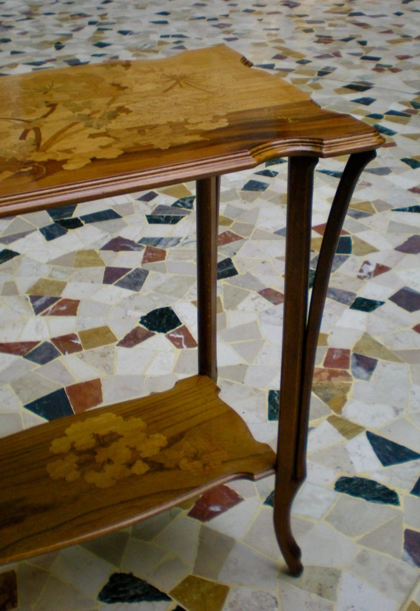 Butterfly And Umbellifers - Gallè Art Nouveau Table-photo-1