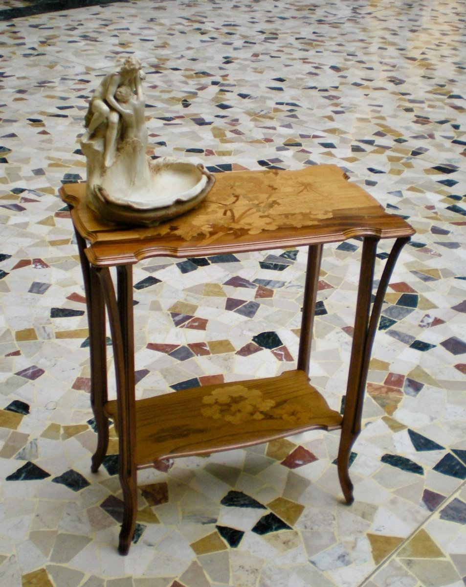 Butterfly And Umbellifers - Gallè Art Nouveau Table