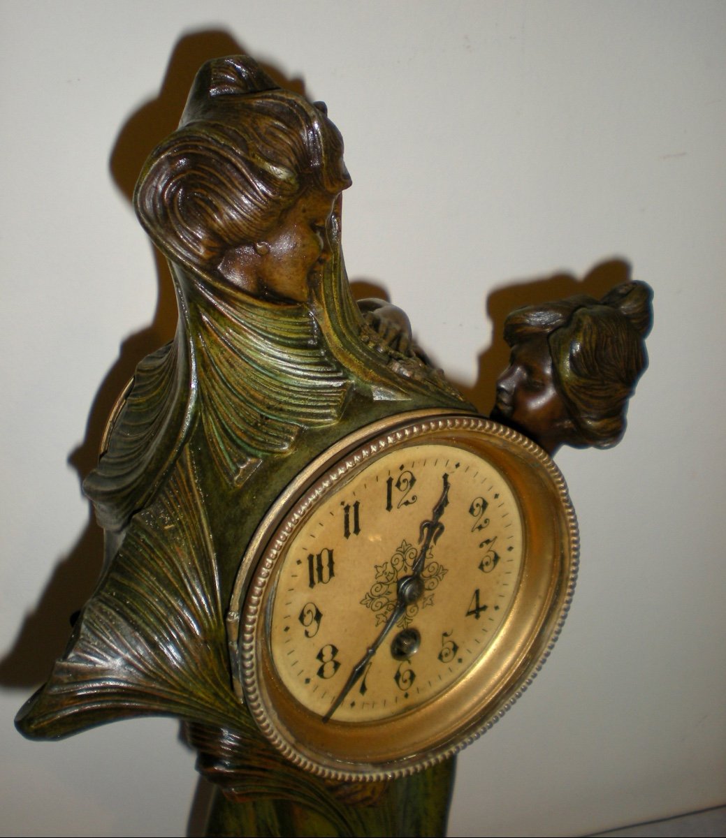 Horloge/sculpture Art Nouveau-photo-4