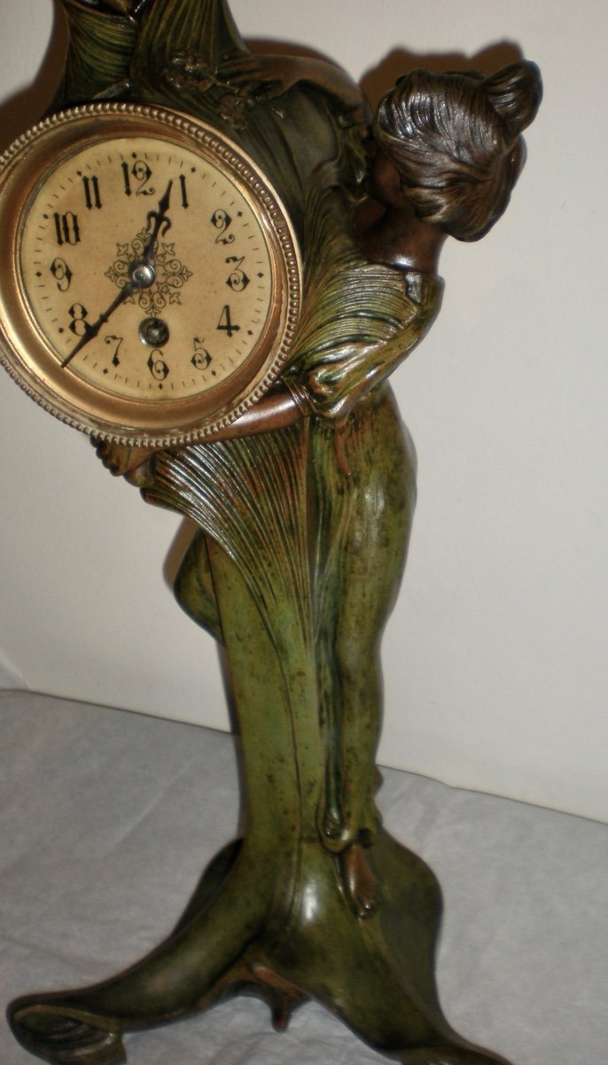 Horloge/sculpture Art Nouveau-photo-1