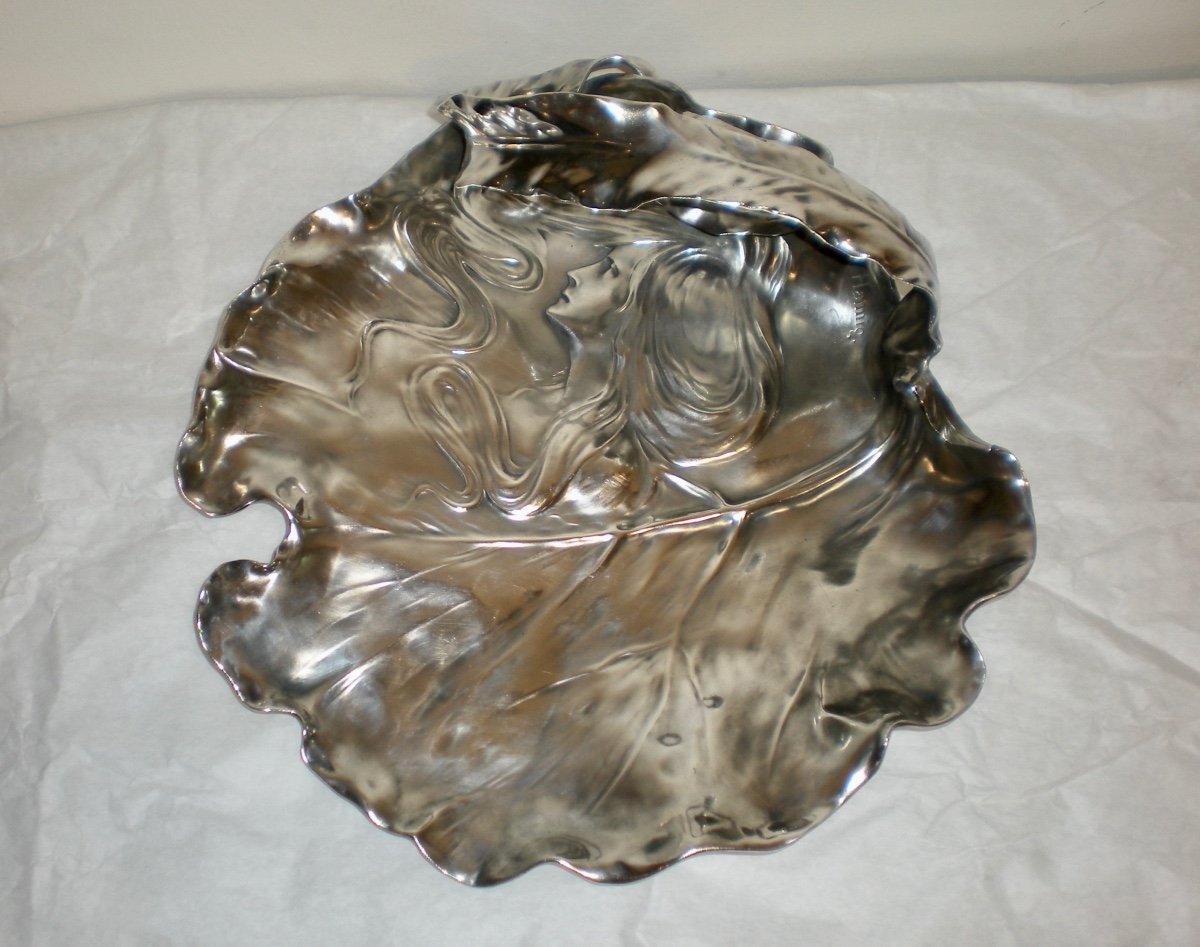 Feuille - Vide Poches Art Nouveau J.r. Hanning-photo-1