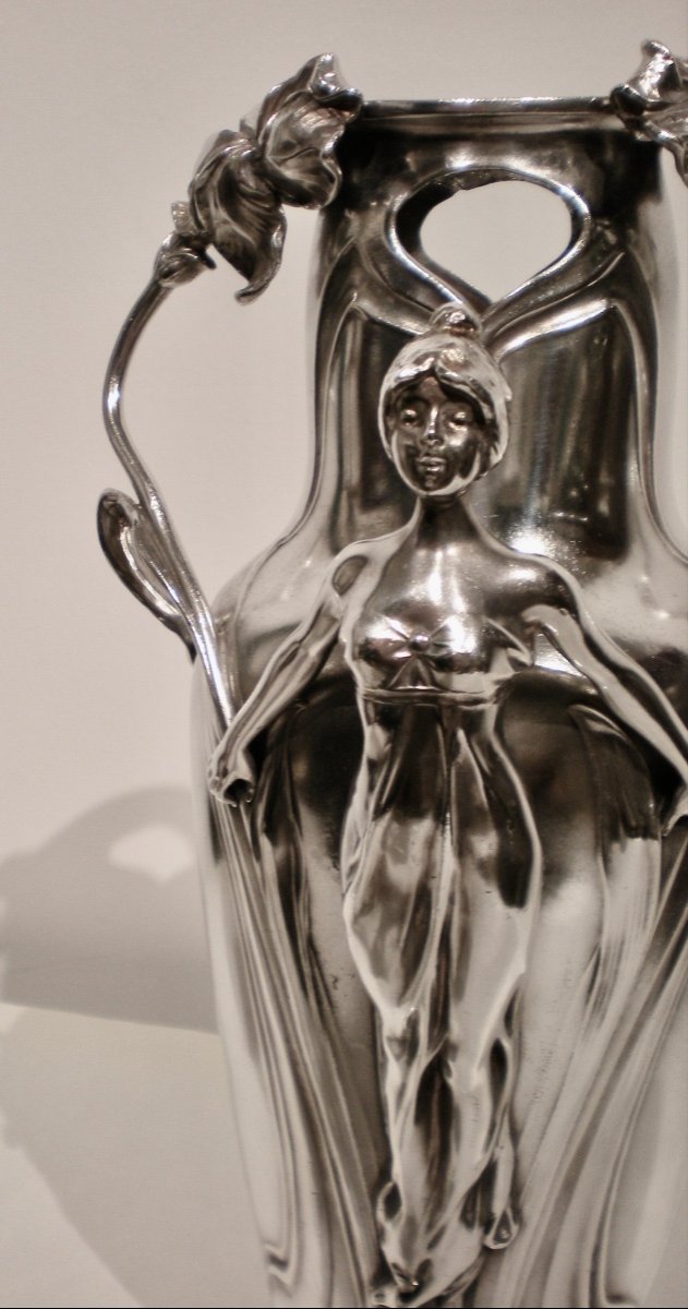 Pair Of Art Nouveau Dautzenberg Vases/sculptures-photo-2