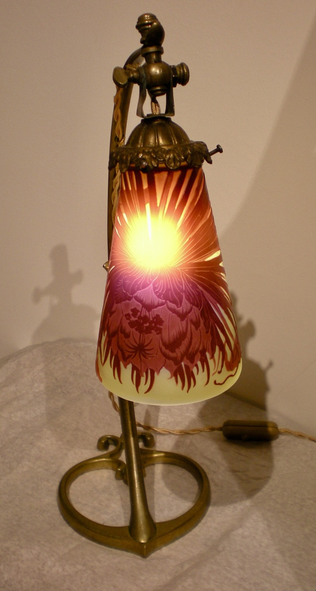 Cactus Flower - Gallè Art Nouveau Lamp-photo-2
