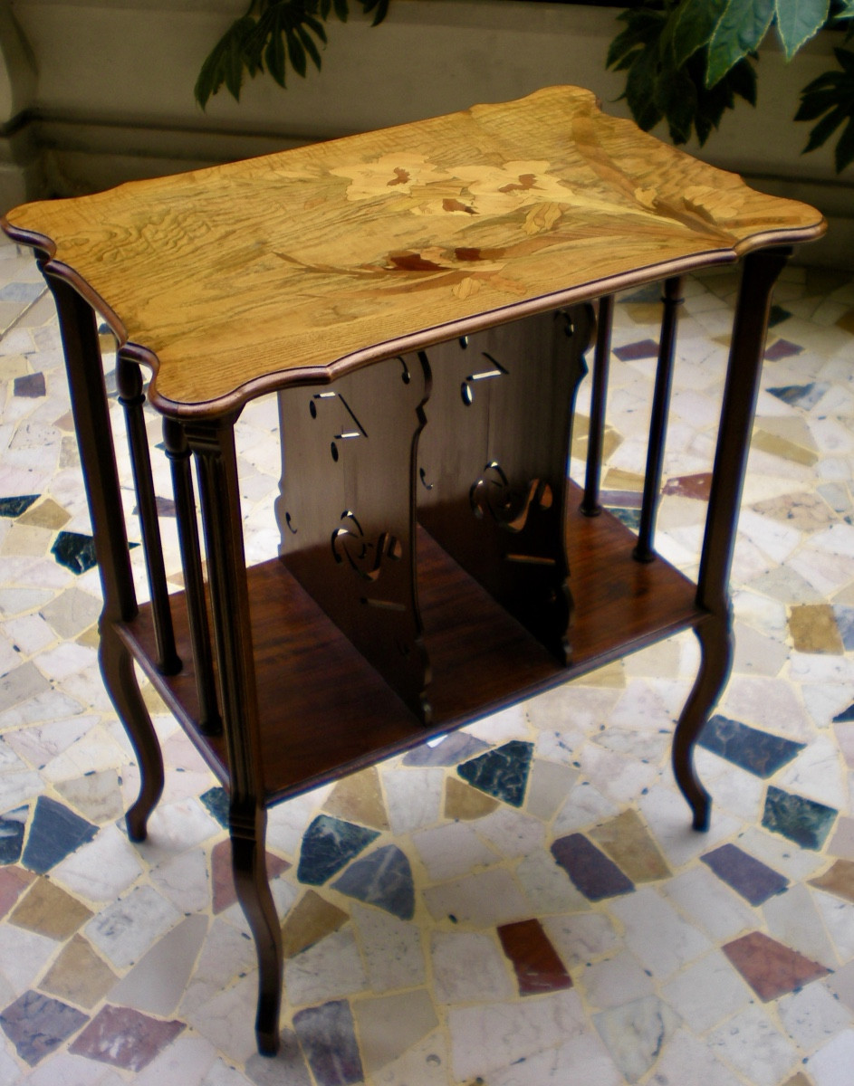 Table à musique art Nouveau Gallè-photo-3