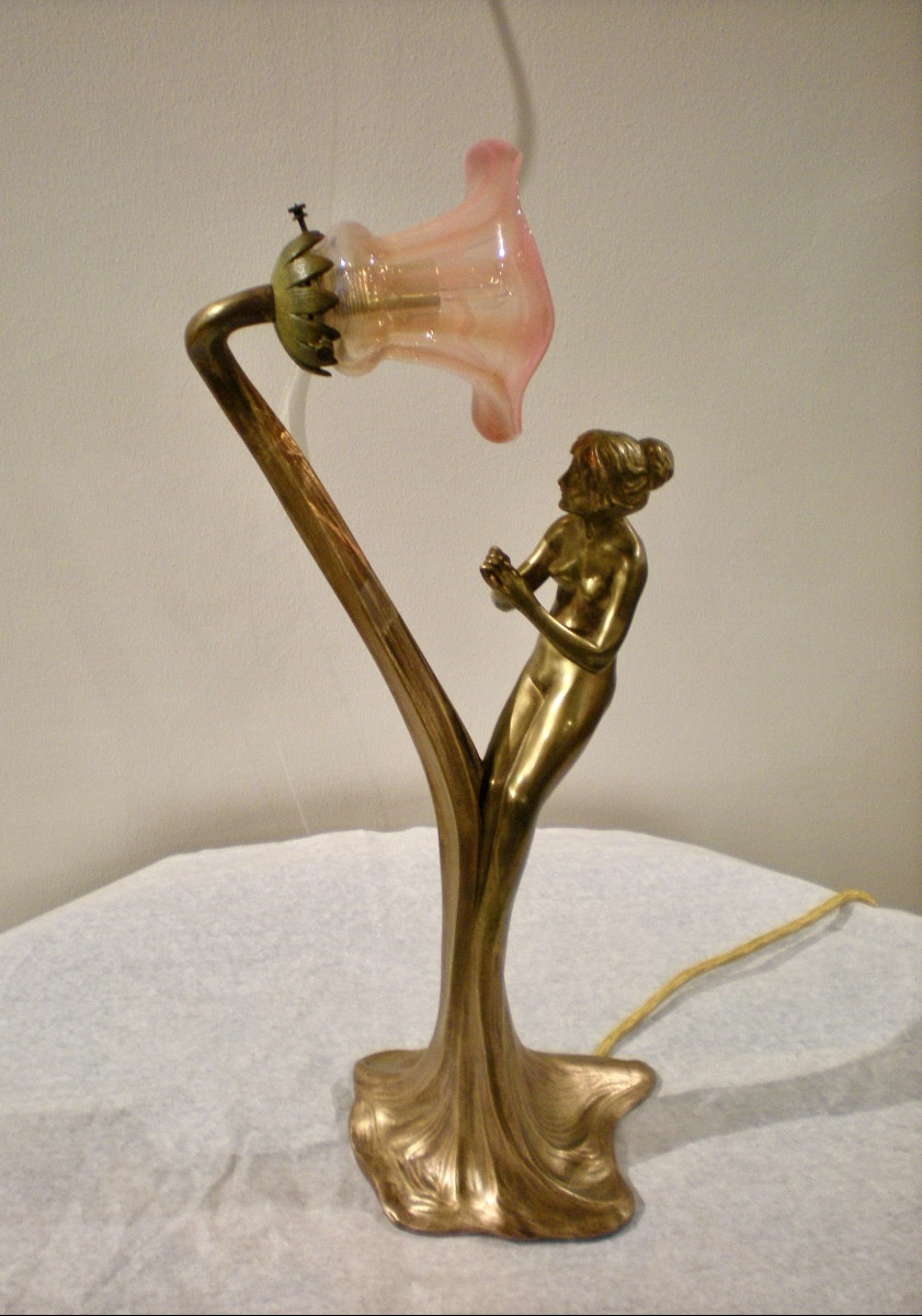 Lampe / sculpture art nouveau