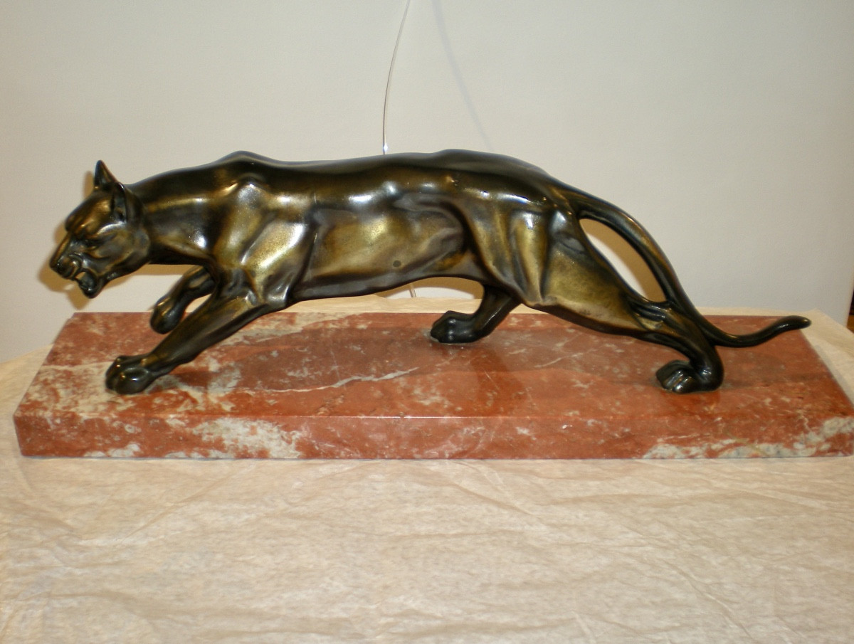 Panther - Art Deco Sculpture-photo-2