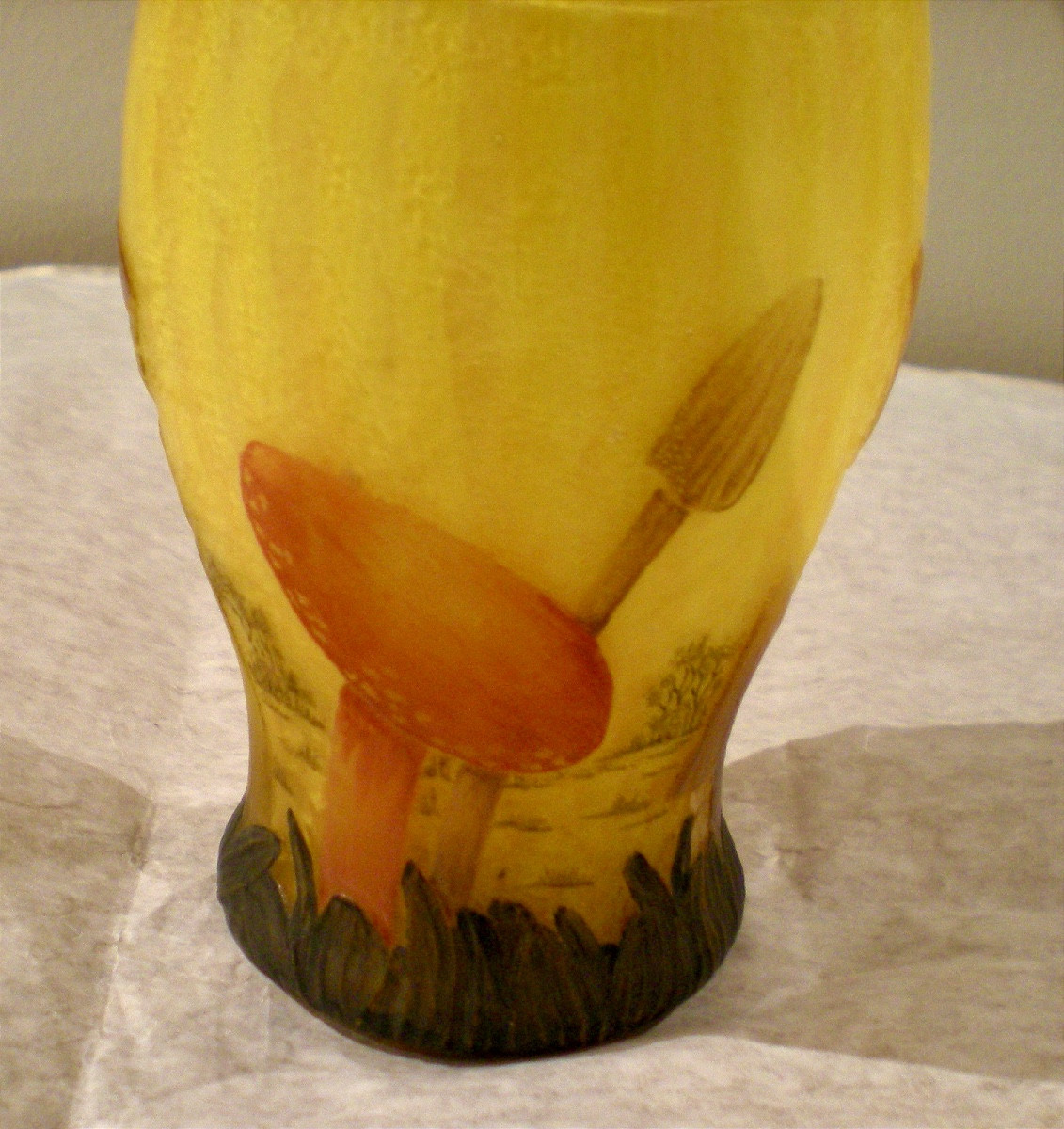 Mushrooms - Daum Nancy Art Nouveau Vase-photo-4