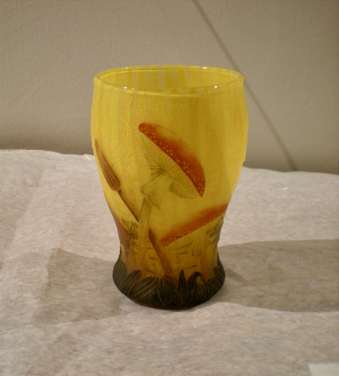 Mushrooms - Daum Nancy Art Nouveau Vase-photo-3