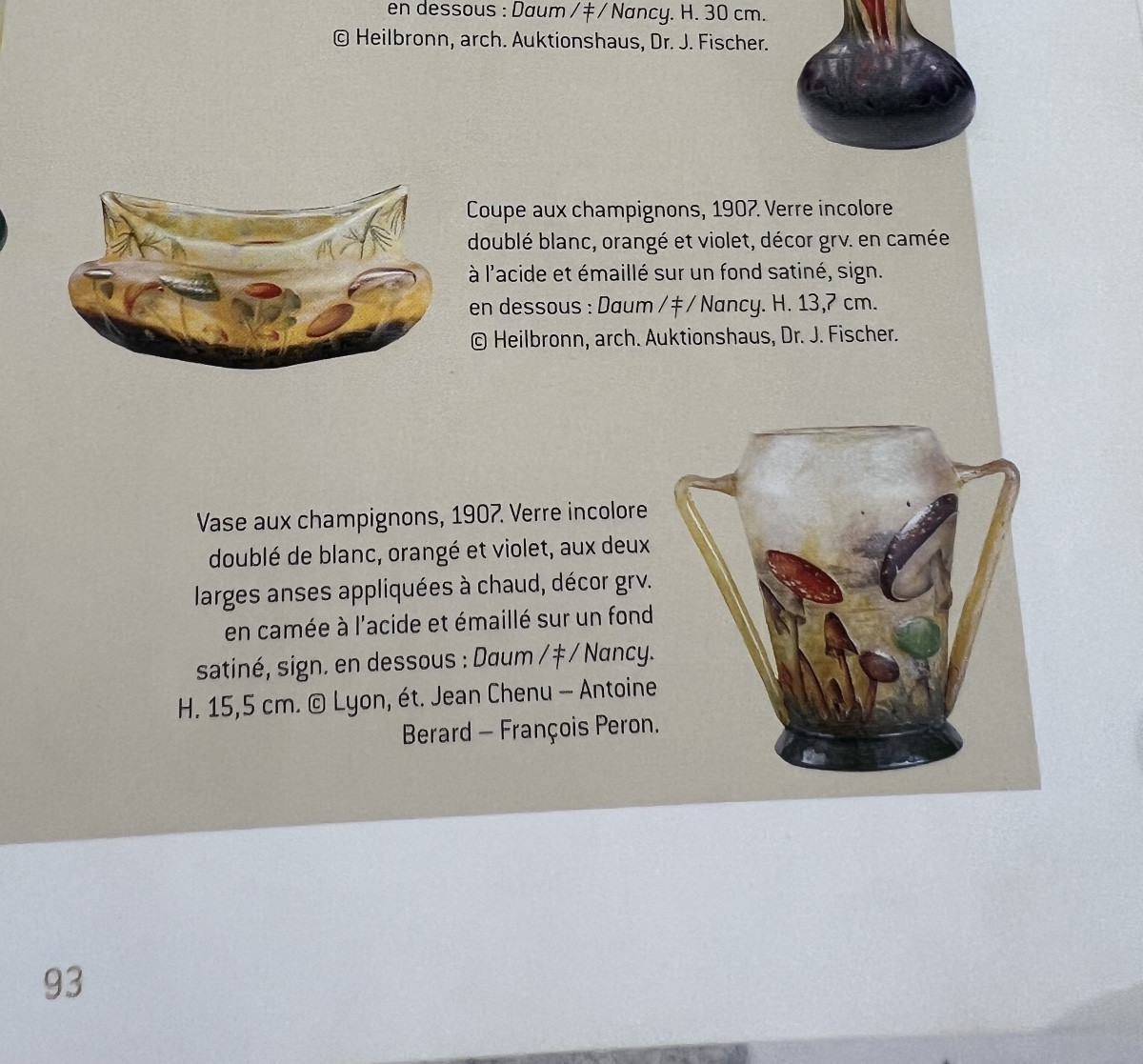 Mushrooms - Daum Nancy Art Nouveau Vase-photo-4