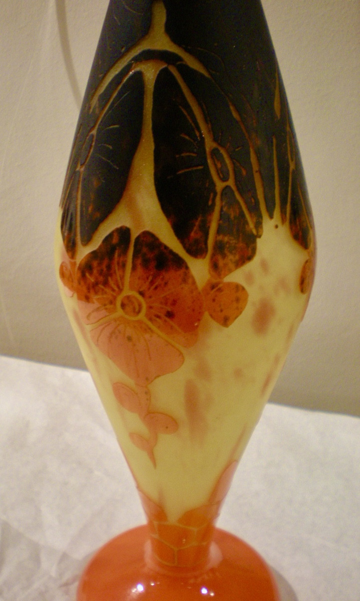 Bégonias - Vase art déco "diablo" Le Verre Français-photo-4