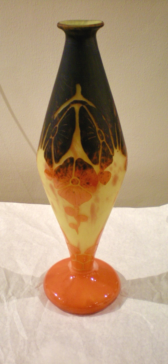 Bégonias - Vase art déco "diablo" Le Verre Français-photo-1