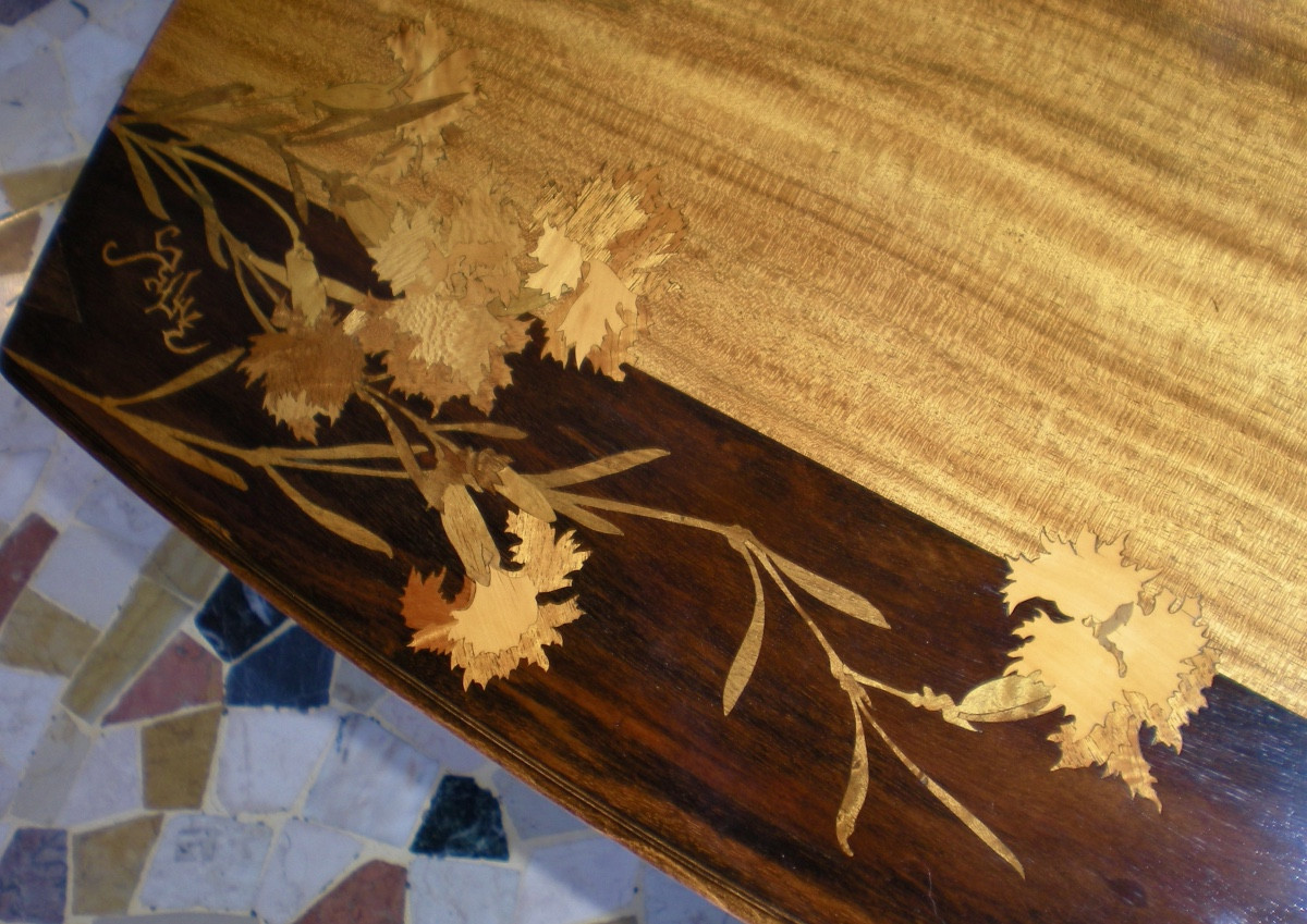 Carnations - Gallé Art Nouveau Table-photo-2