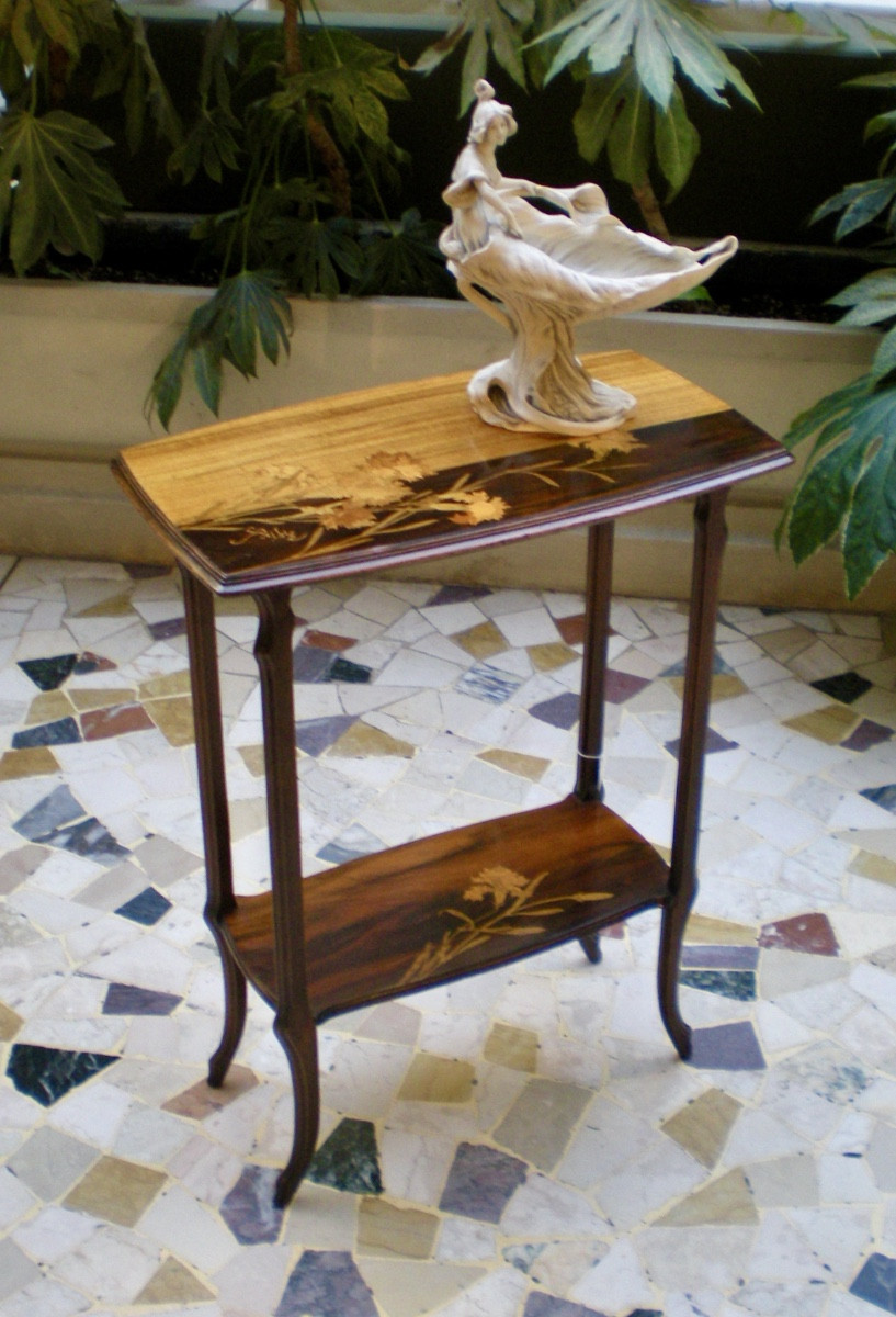 Carnations - Gallé Art Nouveau Table