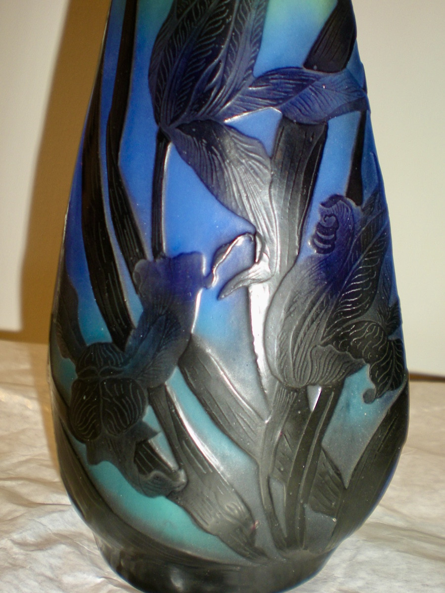 Perroquet Tulips - Gallé Art Nouveau Vase-photo-4