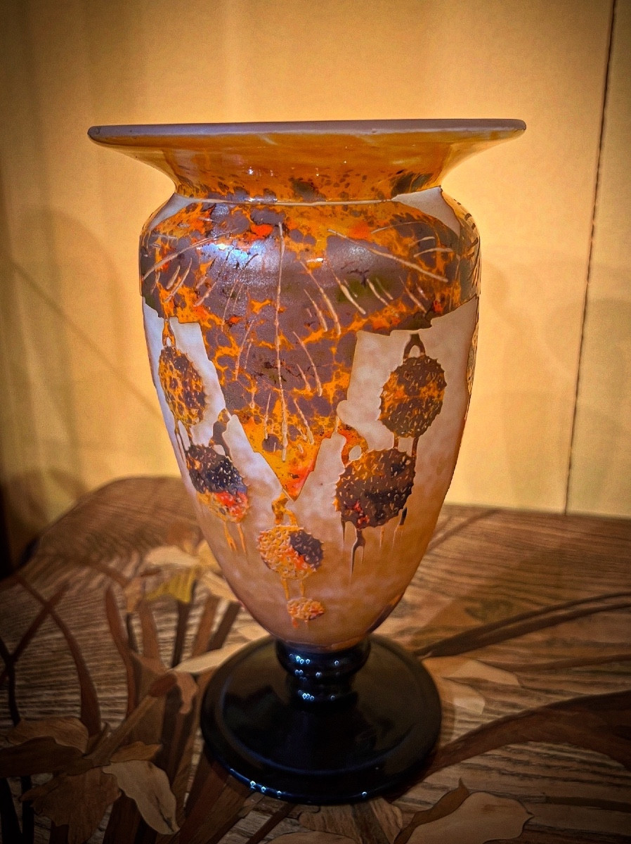 Platanes - Vase art déco Le Verre Français-photo-1