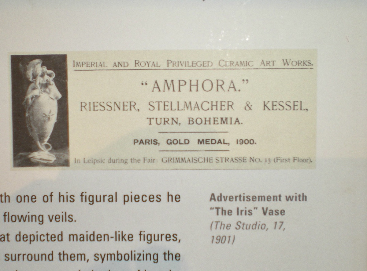 Iris - Amphora Art Nouveau Vase/sculpture-photo-5