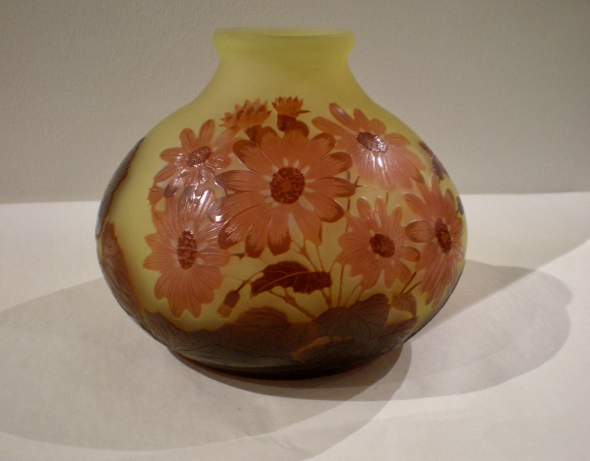 Daisies - Gallé Art Nouveau Vase-photo-3