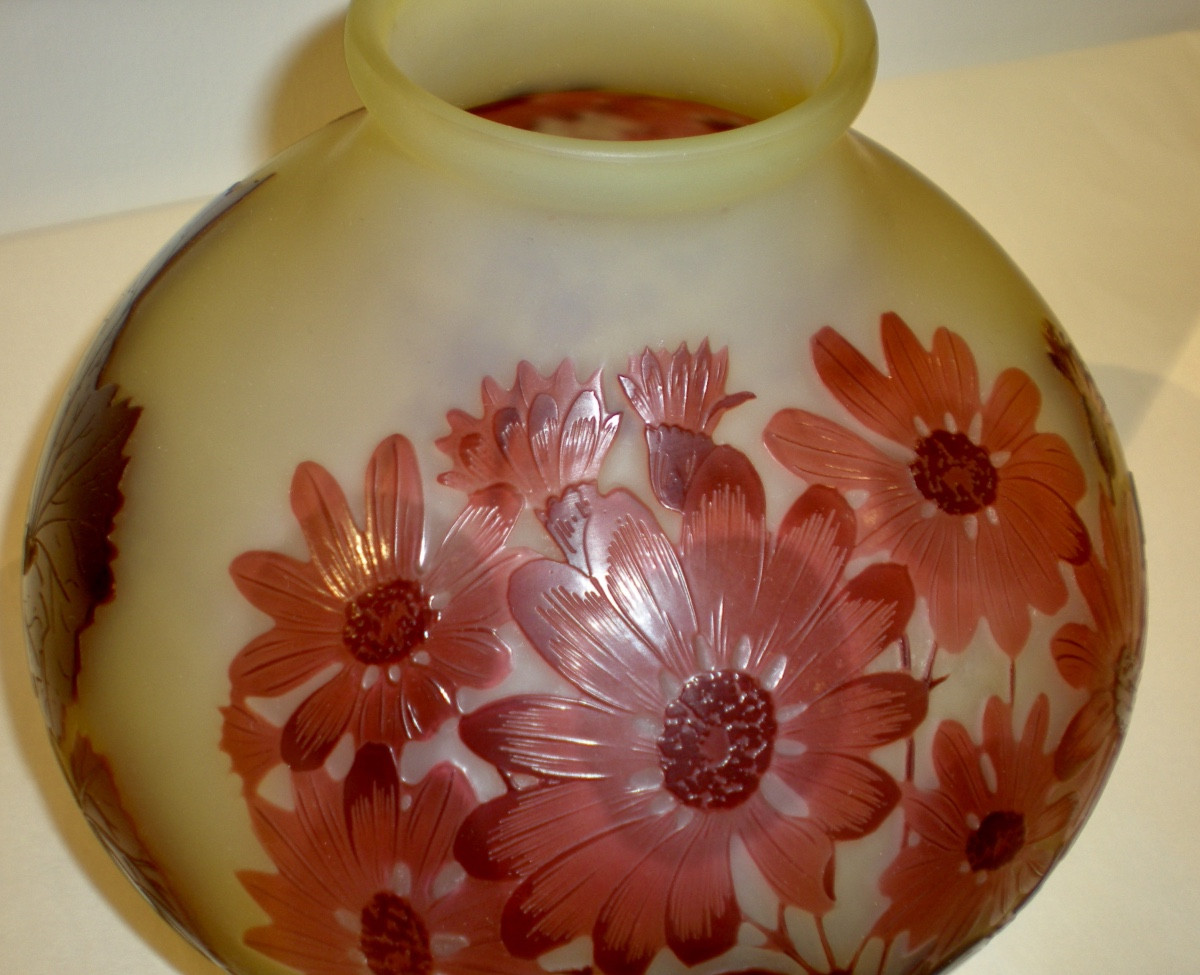 Daisies - Gallé Art Nouveau Vase-photo-4