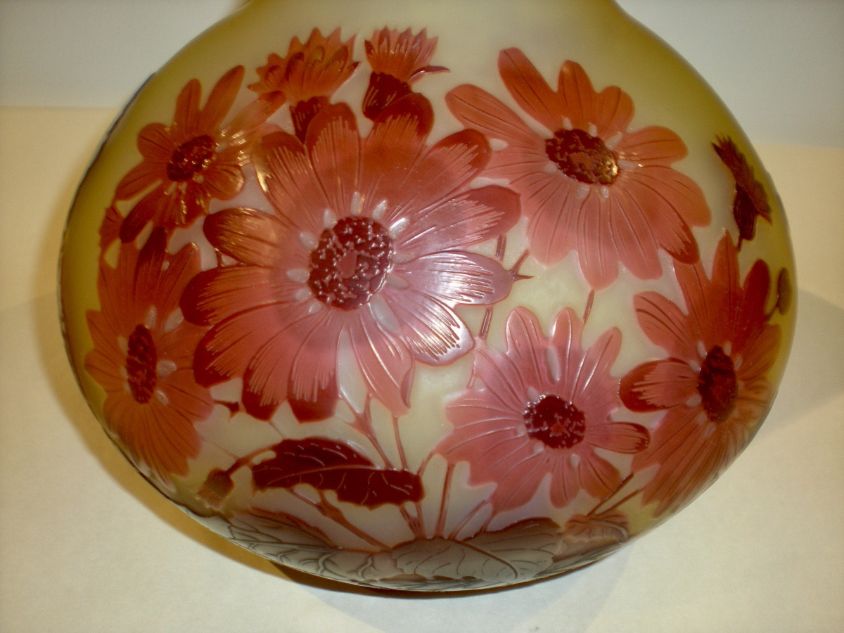 Daisies - Gallé Art Nouveau Vase-photo-2