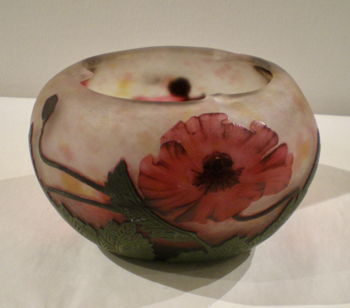 Pavots  - Coupe Daum Nancy art nouveau-photo-2