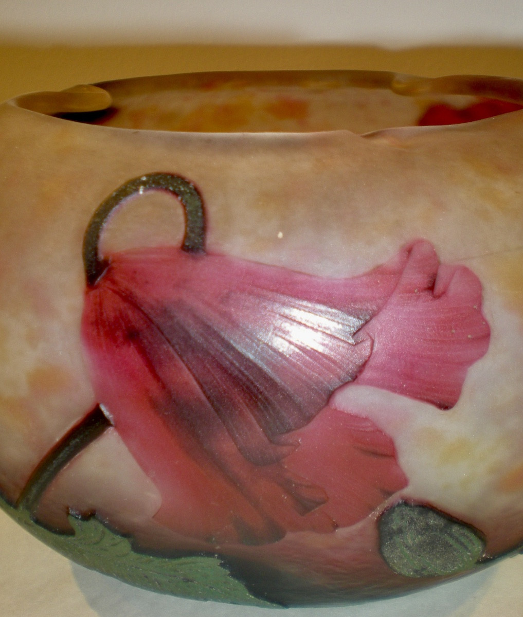 Pavots  - Coupe Daum Nancy art nouveau-photo-1