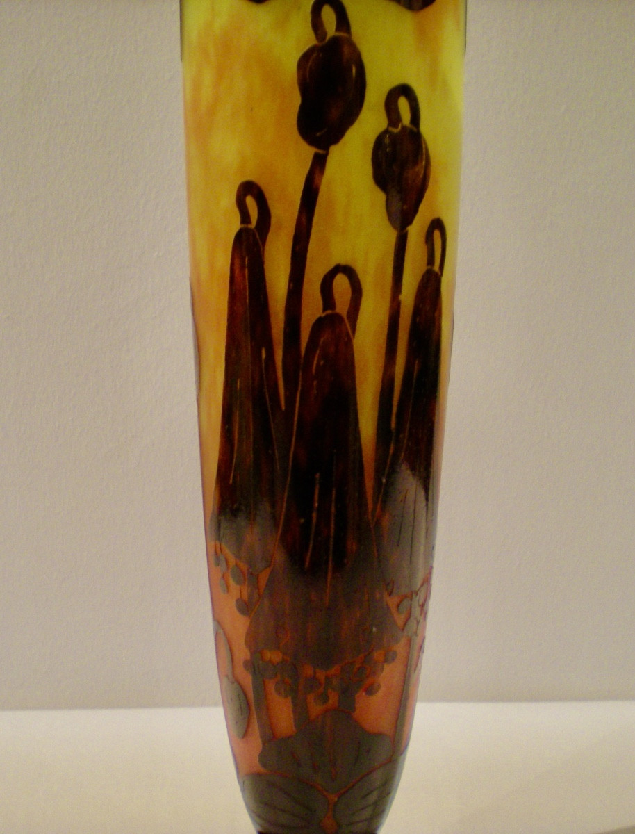 Campanules - Vase art déco Le Verre Français-photo-2