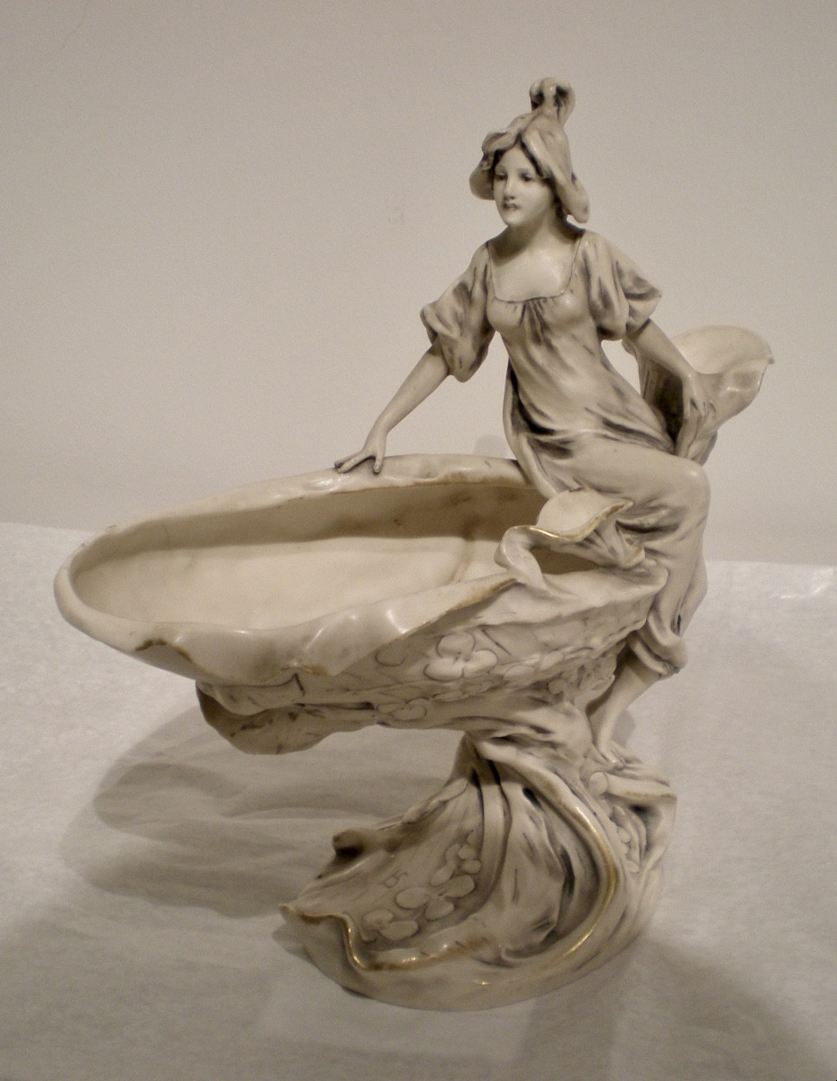 Calla-art Nouveau Royal Dux Vide Poches/sculpture-photo-2