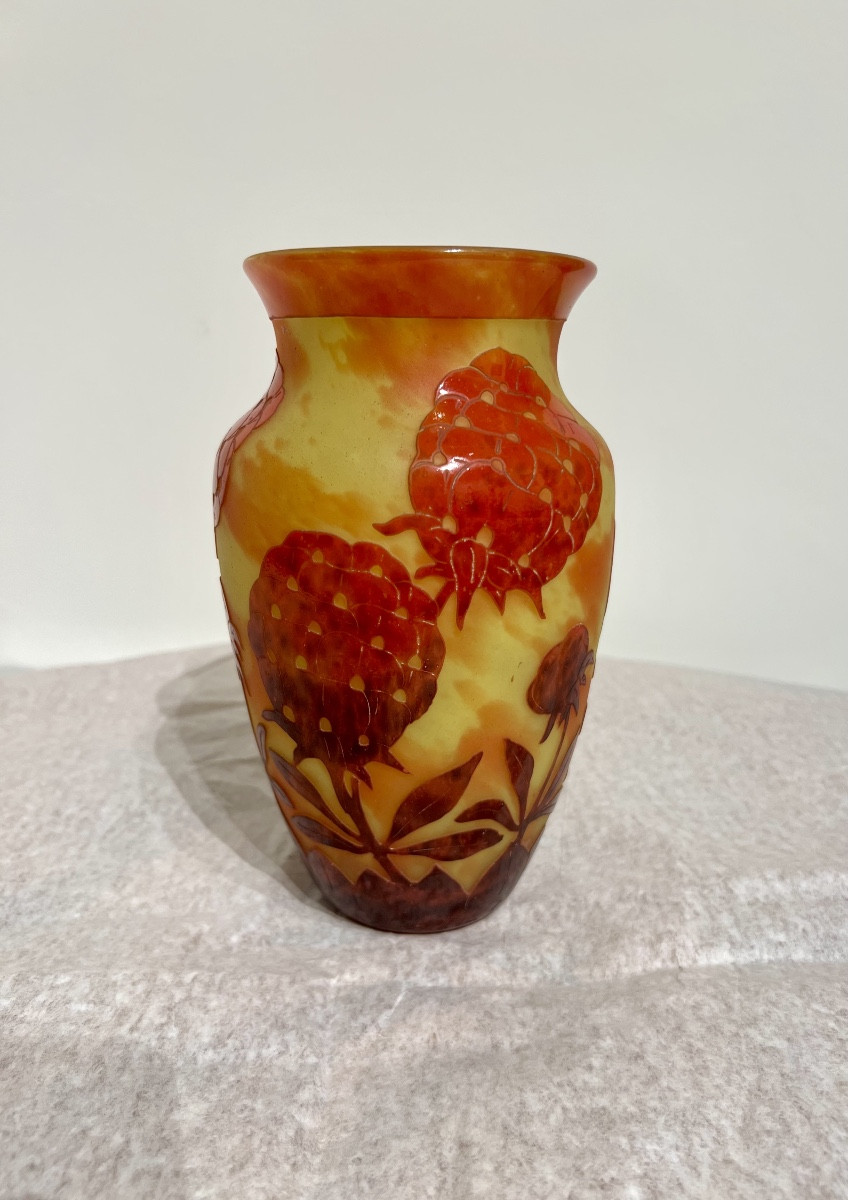 Pivoines - Vase art déco Le Verre Français-photo-1